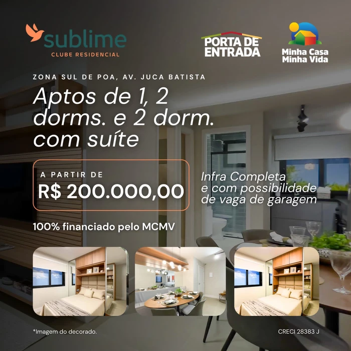 Apartamento 2 Quartos com Suíte em Hípica - 51m²